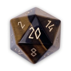 TIGER'S EYE - BOULDER 30MM GEMSTONE DICE